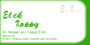 elek koppy business card